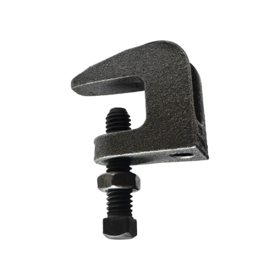 Minerallac Universal Beam Clamp 5/8" Flange 3/8" Rod 350 lb Capacity Malleable Iron Construction