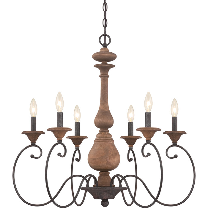 Quoizel QZL-ABN5006 Traditional Chandelier 6 light