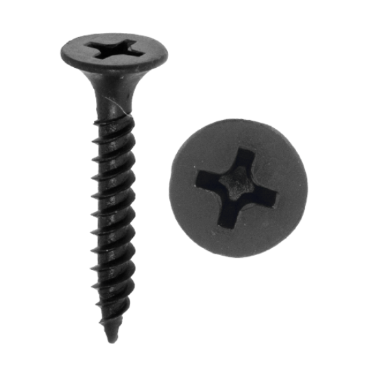 Minerallac #6 x 2-1/4" Fine Thread Drywall Screws with Bugle Head and Black Phosphate Finish, 100 Pack