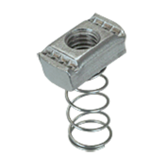 Minerallac Electro-Galvanized Spring Nut 3/8"-16 Thread for 1-3/8" & 1-5/8" Channel