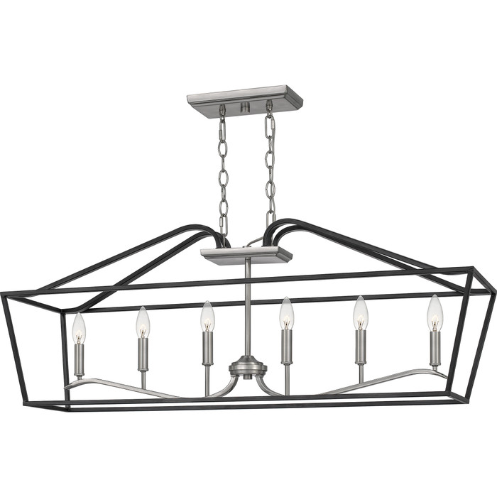 Quoizel QZL-CTA642 Transitional Linear chandelier 6 light Quoizel QZL-CTA642 Transitional Linear chandelier 6 light