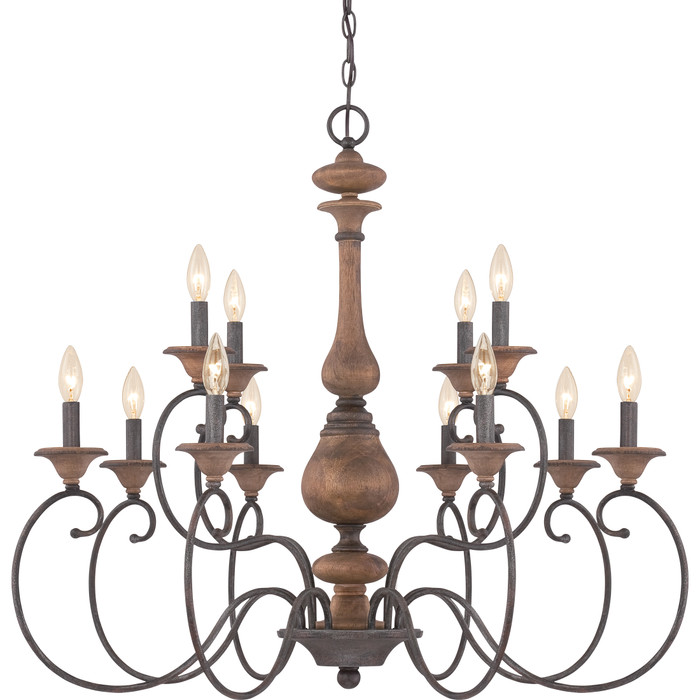 Quoizel QZL-ABN5012 Traditional Chandelier 12 light
