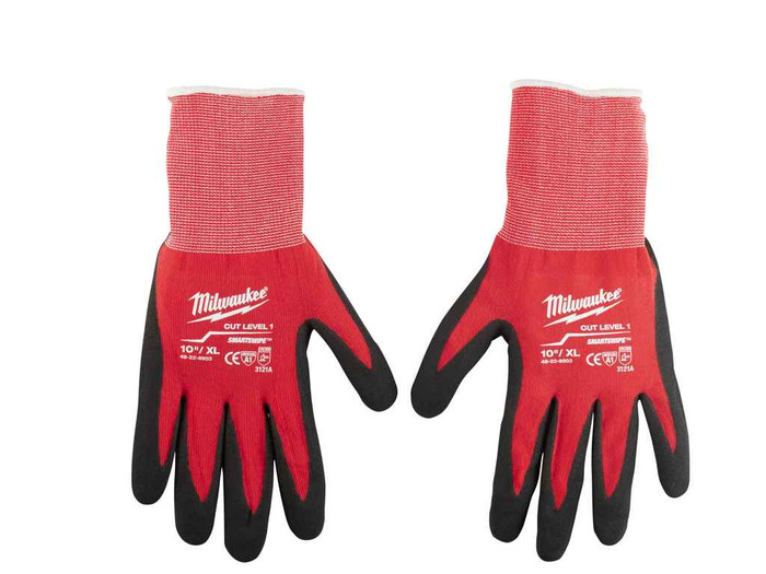Milwaukee Tool 48-22-8903 Cut Level 1 Nitrile Dipped Gloves - XL Milwaukee Tool 48-22-8903 Cut Level 1 Nitrile Dipped Gloves - XL