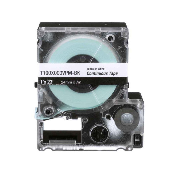 Panduit T100X000VPM-BK PXE, T100X000VPM-BK MP Printer Cont. Tape, Safety & ID, Vinyl, Black/White