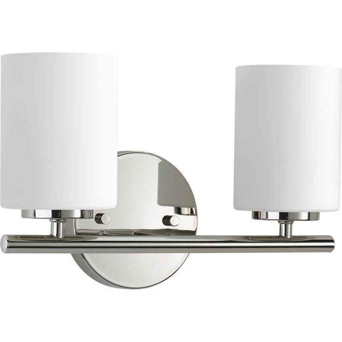 Progress Lighting P2158-104 Two-Light Polished Nickel bath and vanity light