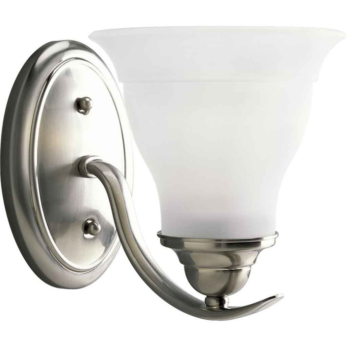 Progress Lighting P3190-09 One-Light Brushed Nickel Bath Bracket