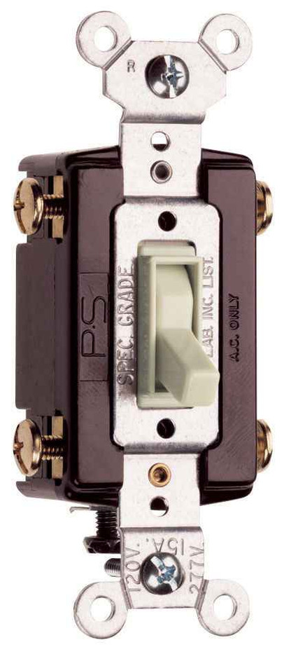 Pass & Seymour 664LAG Trademaster Grounding Toggle Switch, Light Almond Pass & Seymour 664LAG Trademaster Grounding Toggle Switch, Light Almond
