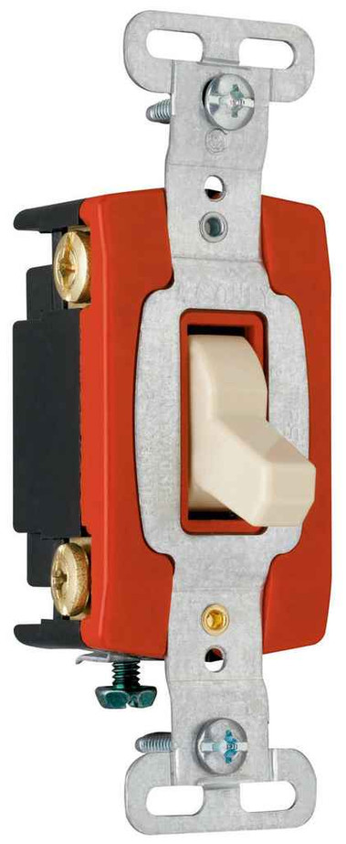 Pass & Seymour CSB20AC4I Hard Use Specification Grade Switch, Ivory