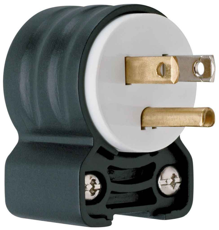 Pass & Seymour PS5266SSAN Extra-Hard Use (EHU) Angled Devices - Plug, Black and White