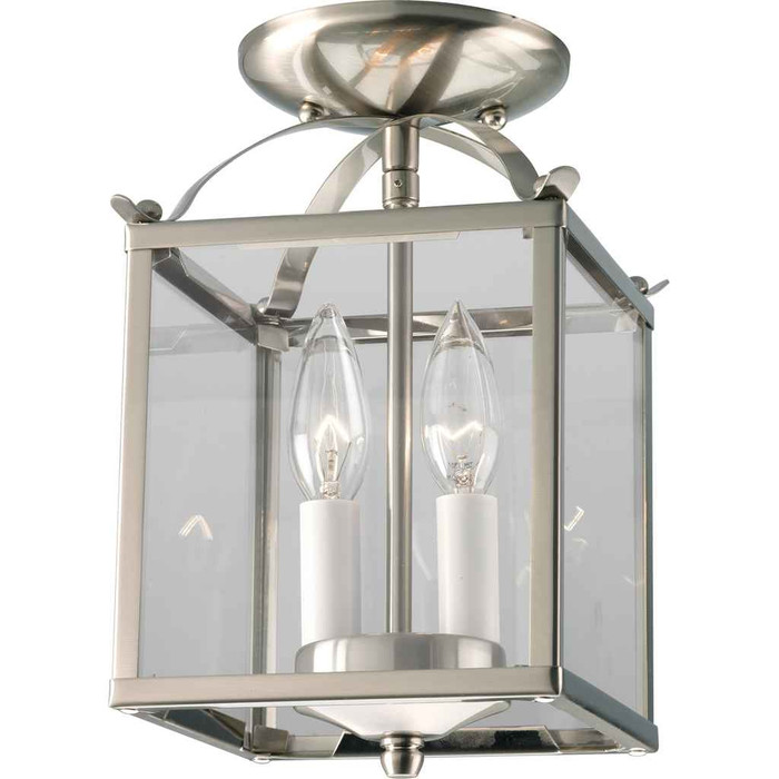 Progress Lighting P3690-09 Flat Glass Two-Light Foyer Pendant