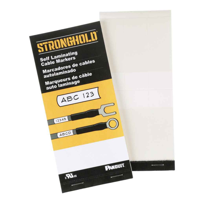 Panduit PSCB-5Y StrongHold, PSCB-5Y Blank Self-Laminating Write-On Marker Book, 5Y, Vinyl, PK1