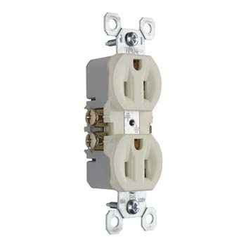 Pass & Seymour 3232LA Trademaster 15A/125V Duplex Receptacle, Light Almond