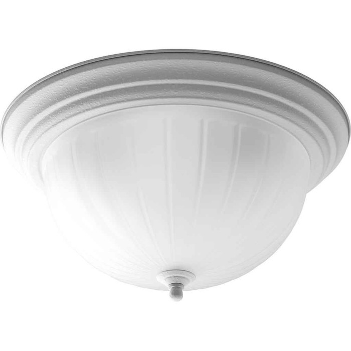 Progress Lighting P3818-30 Three-Light 15-1/4" White flush mount ceiling light