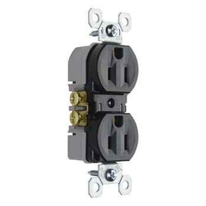 Pass & Seymour 3232TRBK Trademaster 15A 125V Tamper-Resistant Duplex Receptacle, Black