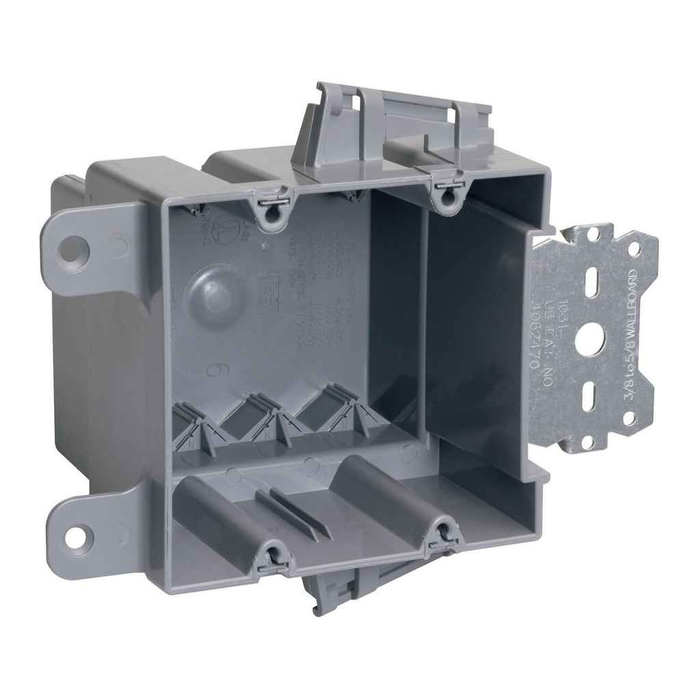Pass & Seymour S235S50AC Wood and Steel Stud Bracket Box, High-Impact Thermoplastic with Quick/Click