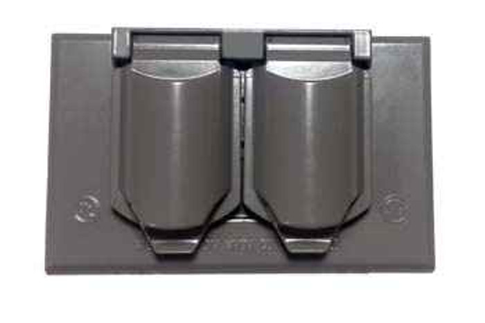 Pass & Seymour CA8GH Cast Weatherproof Cover Duplex Receptacle Horizontal, Gray Pass & Seymour CA8GH Cast Weatherproof Cover Duplex Receptacle Horizontal, Gray
