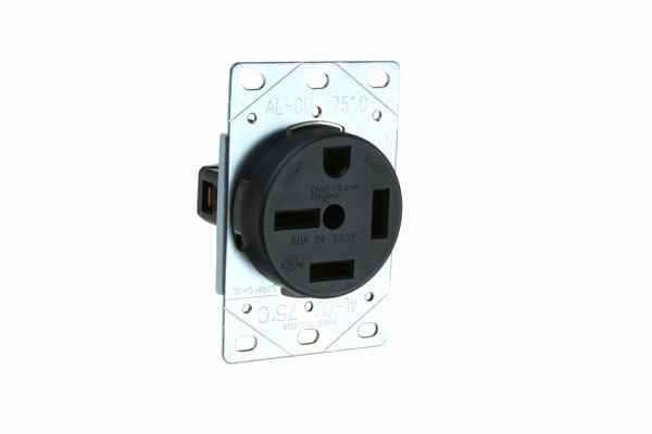 Pass & Seymour 5750 50A 250V 15-50R Straight Blade Single Flush Receptacle, 3-Pole, 4-Wire