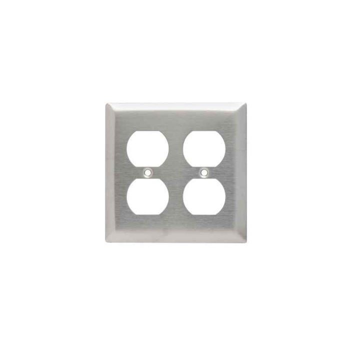 Pass & Seymour SS82 2-Gang 302/304 Stainless Steel Duplex Wall Plate