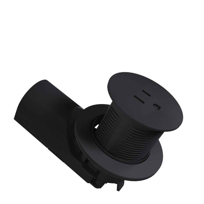 Pass & Seymour CP498TR15BK Kitchen Countertop Outlet, 15A, Matte Black