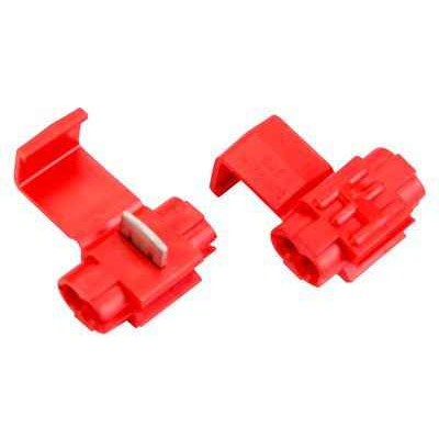 Scotchlok 905 IDC Double Run or Tap Electrical Connector 32V 22-18 AWG Tap 18-14 AWG Run Red Polypropylene Low Voltage Automotive Applications