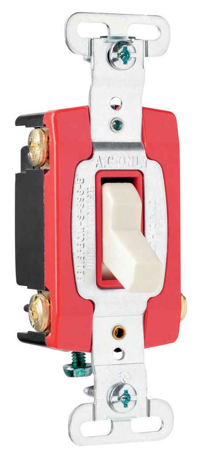 Pass & Seymour PS20AC4LA Industrial Extra Heavy Duty Specification Grade Switch, Light Almond