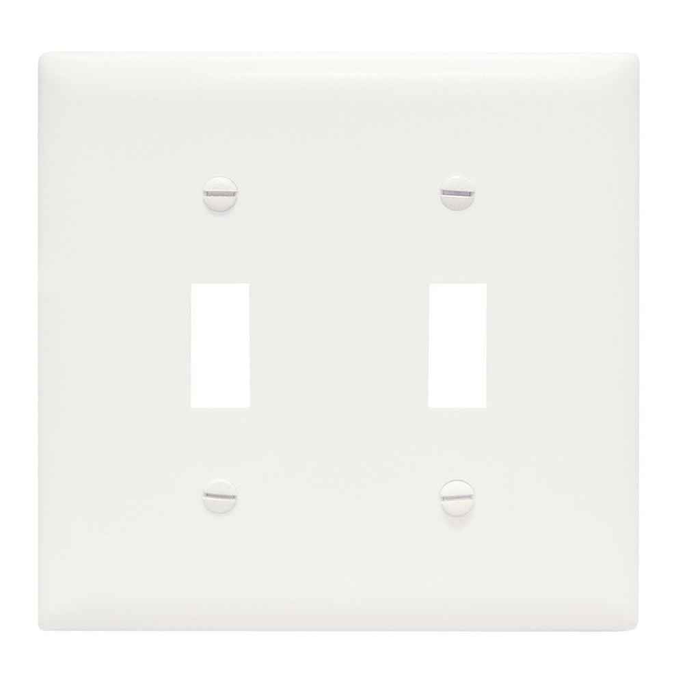 Pass & Seymour TP2W TradeMaster 2-Gang Nylon Wall Plate, White