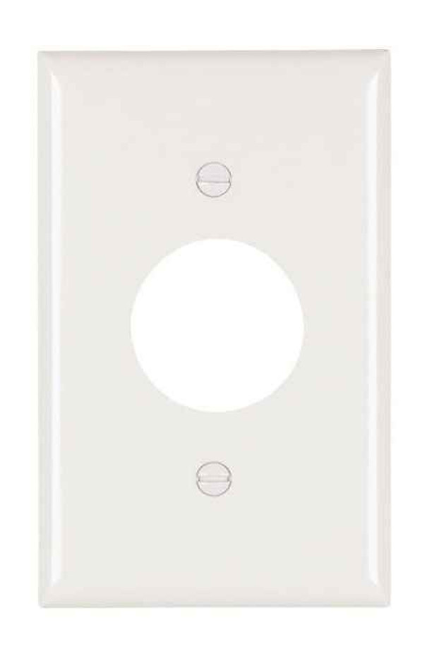 Pass & Seymour TP7W TradeMaster 1-Gang Nylon Wall Plate, Single Receptacle Opening, White