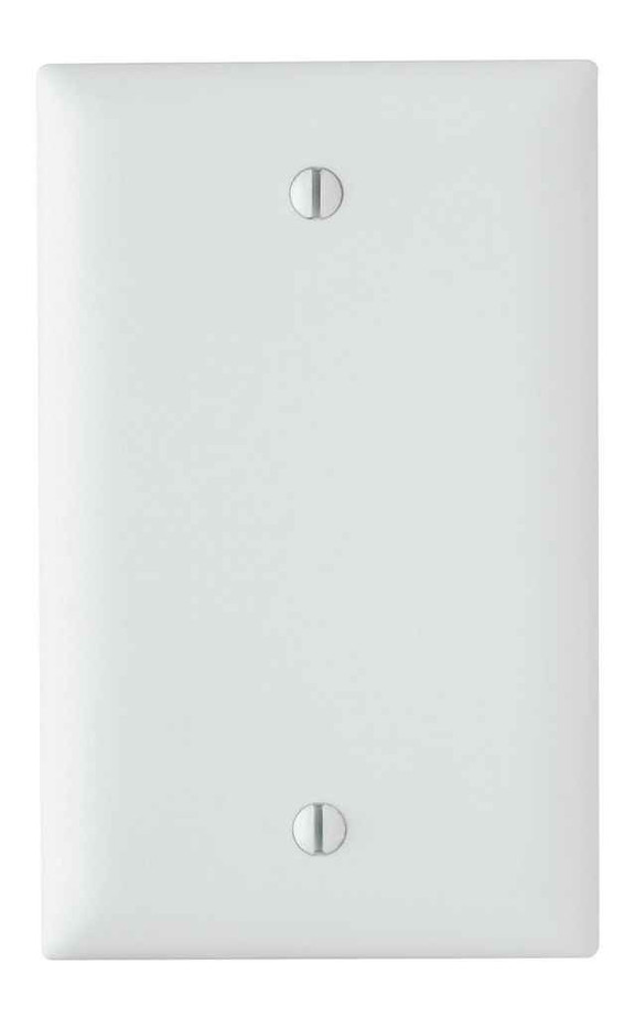Pass & Seymour TP13W TradeMaster 1-Gang Nylon Wall Plate, Blank, Box Mounted, White