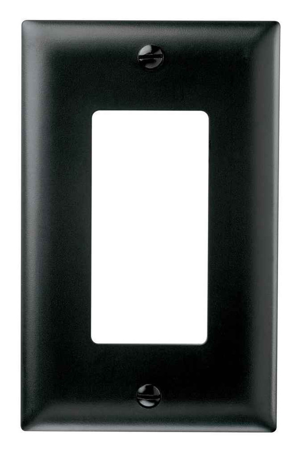 Pass & Seymour TP26BK TradeMaster 1-Gang Nylon Wall Plate, 1 Decorator Opening, Black