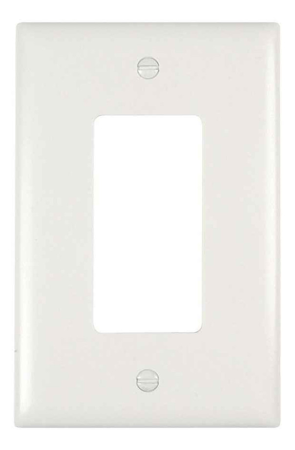 Pass & Seymour TPJ26W TradeMaster Junior Jumbo 1-Gang Nylon Wall Plate, 1 Decorator Opening, White Pass & Seymour TPJ26W TradeMaster Junior Jumbo 1-Gang Nylon Wall Plate, 1 Decorator Opening, White