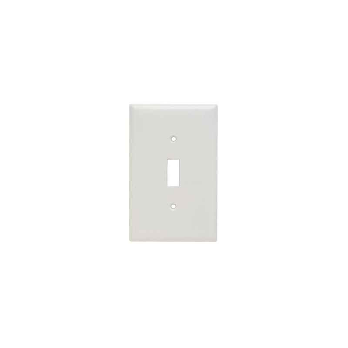 Pass & Seymour SPJ1W Junior Jumbo 1-Gang Thermoset Toggle Wall Plate, White