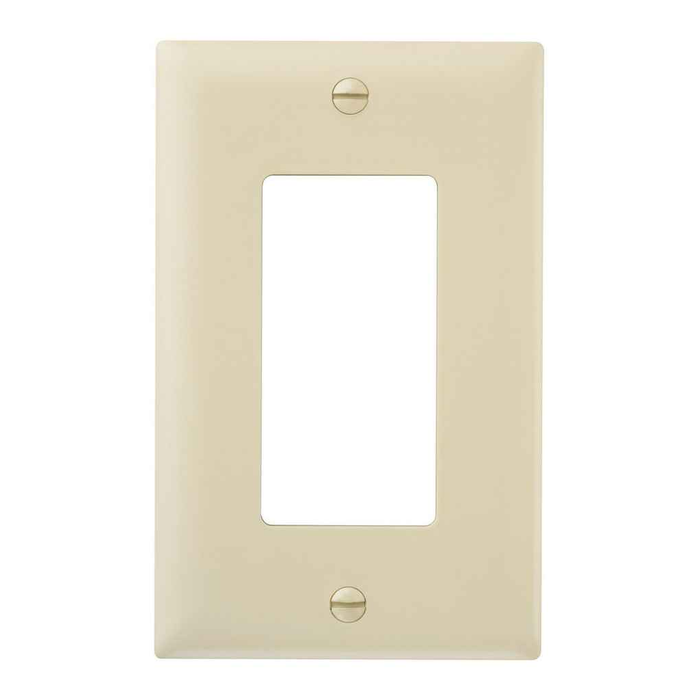 Pass & Seymour TP26I TradeMaster 1-Gang Nylon Decorator Wall Plate, Ivory
