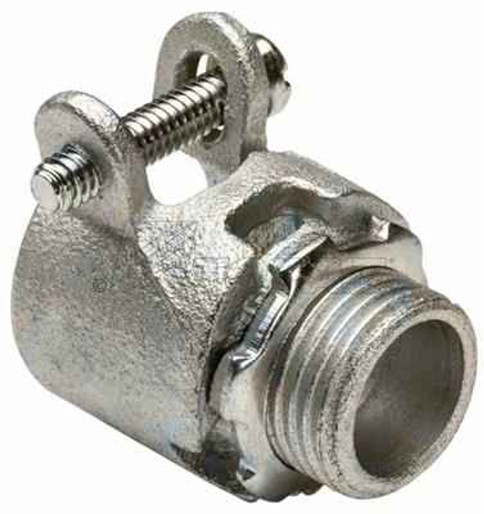 Topaz Lighting 151M 1/2" Straight Squeeze Type BX-Flex Connector