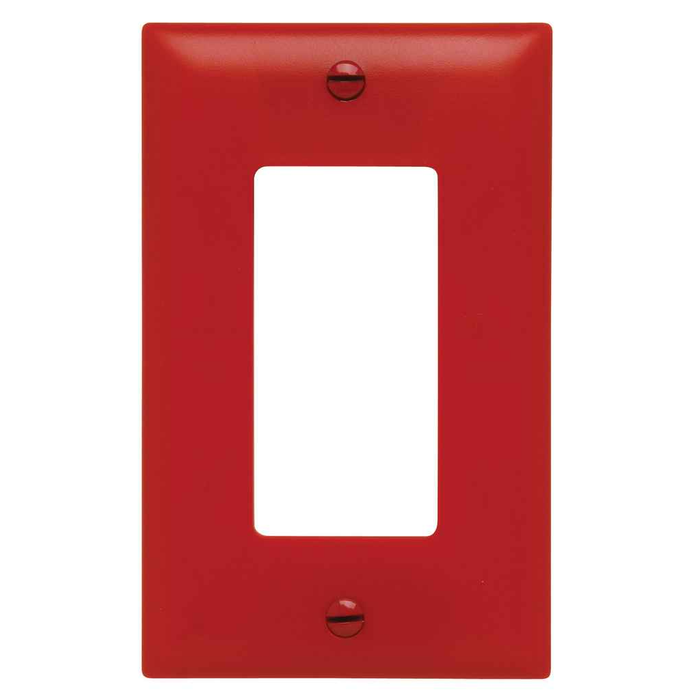 Pass & Seymour TP26RED TradeMaster Nylon 1-Gang Decorator Wall Plate, Red