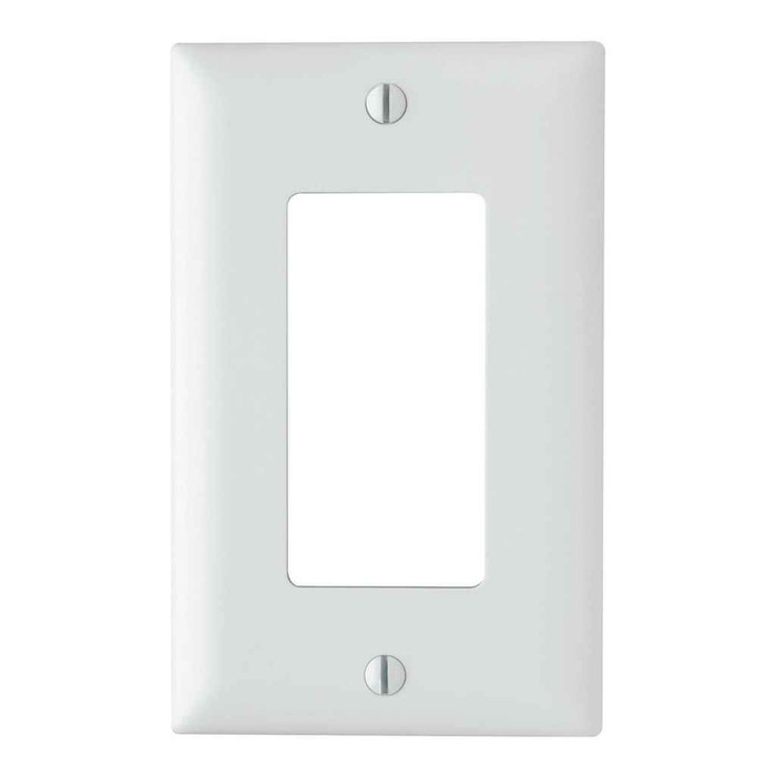 Pass & Seymour TP26W TradeMaster 1-Gang Nylon Wall Plate, 1 Decorator Opening, White