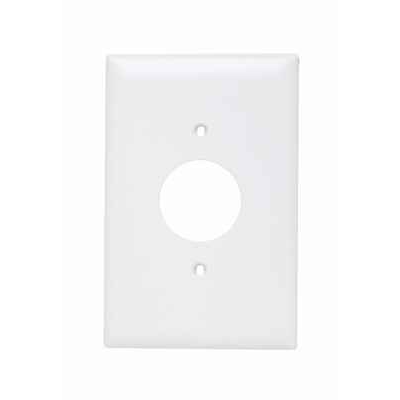 Pass & Seymour TPJ7W TradeMaster Jumbo 1-Gang Nylon Single Receptacle Wall Plate, White