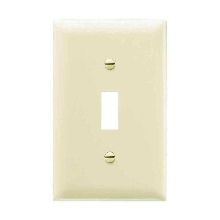 Pass & Seymour TP1I TradeMaster 1-Gang Nylon Toggle Wall Plate, Ivory
