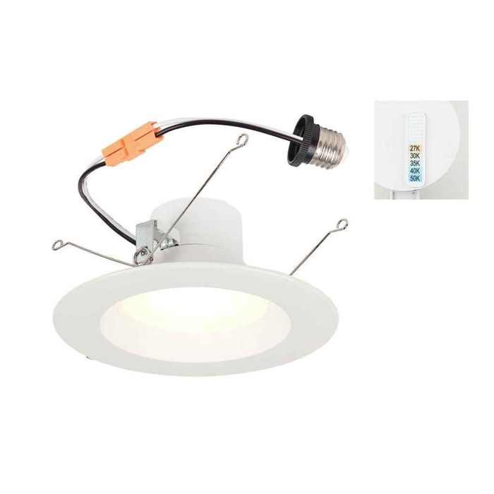 Westinghouse Electric 5244000 Westinghouse Lighting 14-Watt (100-Watt Equivalent) 5-6 in. Recessed LED Downlight with Color Temperature Selection, Dimmable, ENERGY STAR, Medium Base, White Trim Westinghouse Electric 5244000 Westinghouse Lighting 14-Watt (100-Watt Equivalent) 5-6 in. Recessed LED Downlight with Color Temperature Selection, Dimmable, ENERGY STAR, Medium Base, White Trim