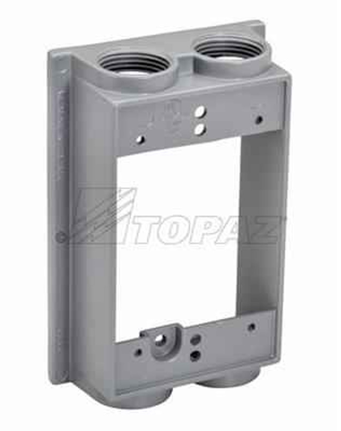 Topaz Lighting WB1450EXT 1/2" 4 Hole Rectangle Single Gang Extension