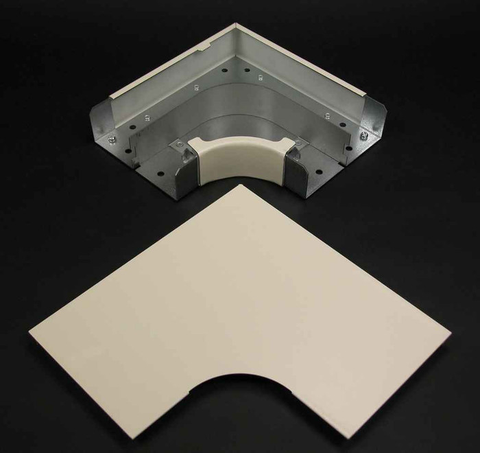 Wiremold V4011FO 4000 Series Radiused Full Capacity Flat Elbow Fitting, Ivory Wiremold V4011FO 4000 Series Radiused Full Capacity Flat Elbow Fitting, Ivory