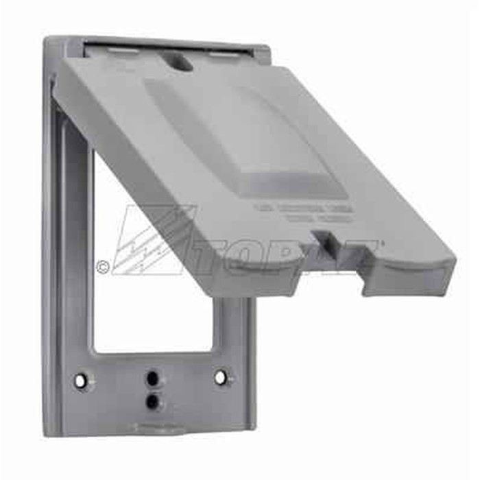 Topaz Lighting WC1V12 Single Gang Weatherproof Multi-Use Cover, 10-in-1 Aluminum with Powder-Coated Finish