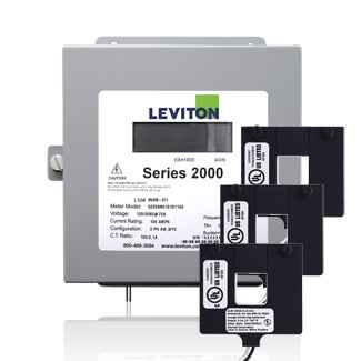 Leviton 2K480-1W Series 2000 480V 3P/4W 100A  Indoor Kit w/3 Split Core CTs