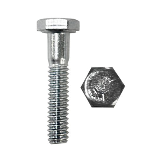 Minerallac Grade 5 Steel Hex Head Cap Screw 1/2-13 x 3" Zinc Plated Partial Thread, 100 Pack