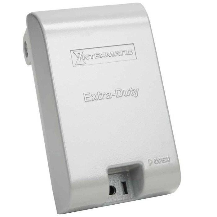 Intermatic WP1010MXD Extra-Duty Die-Cast In-Use Weatherproof Cover, Single-Gang, Vrt, 3.125" Gray Intermatic WP1010MXD Extra-Duty Die-Cast In-Use Weatherproof Cover, Single-Gang, Vrt, 3.125" Gray