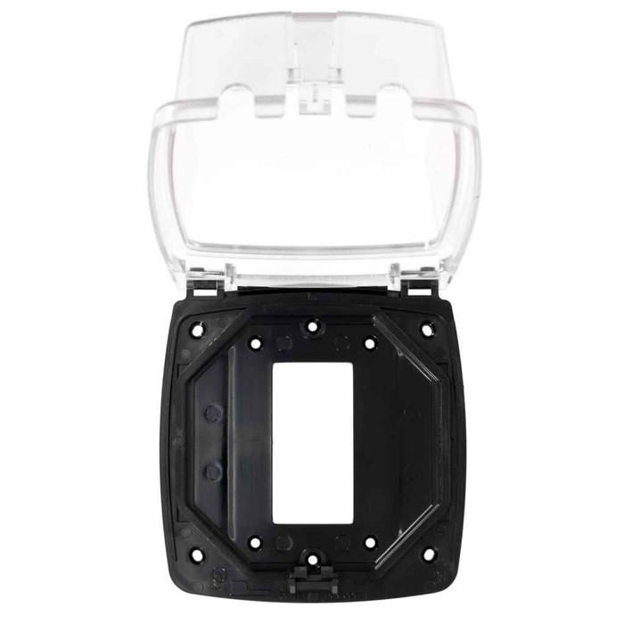 Intermatic WP1020C Plastic In-Use Weatherproof Cover, Vertical Mount, Double-Gang, GFCI & Duplex Single-Gang Horizontal or Vertical applications, 2.25" Clear Intermatic WP1020C Plastic In-Use Weatherproof Cover, Vertical Mount, Double-Gang, GFCI & Duplex Single-Gang Horizontal or Vertical applications, 2.25" Clear