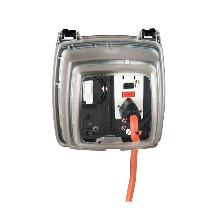 Intermatic WP1230C Plastic In-Use Weatherproof Cover, Double-Gang, Vrt, 3.125" Clear