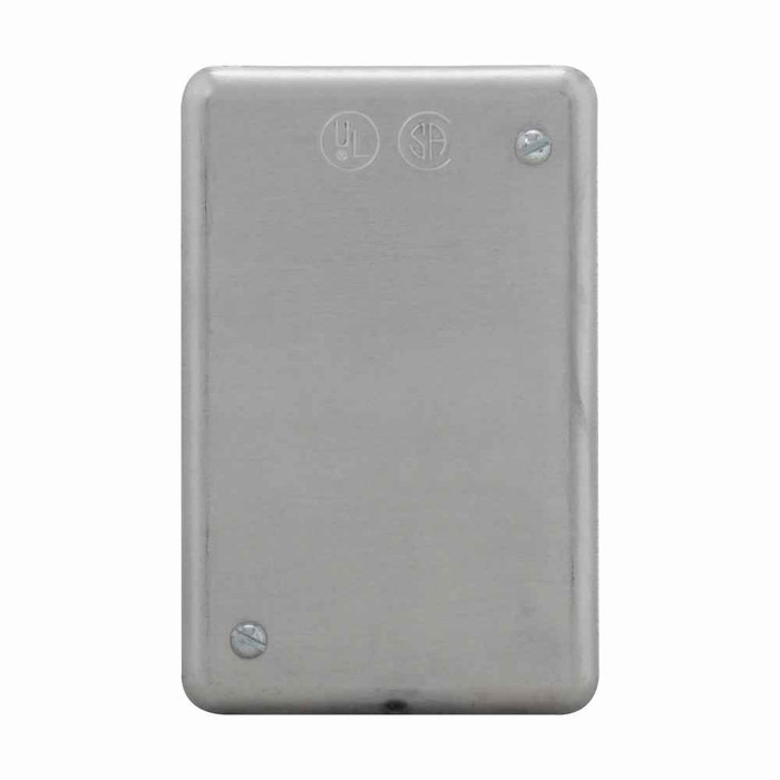 Crouse-Hinds DS100 Eaton series DS blank cover, Sheet aluminum, Surface mount, Single-gang, For enclosing splices and taps Crouse-Hinds DS100 Eaton series DS blank cover, Sheet aluminum, Surface mount, Single-gang, For enclosing splices and taps