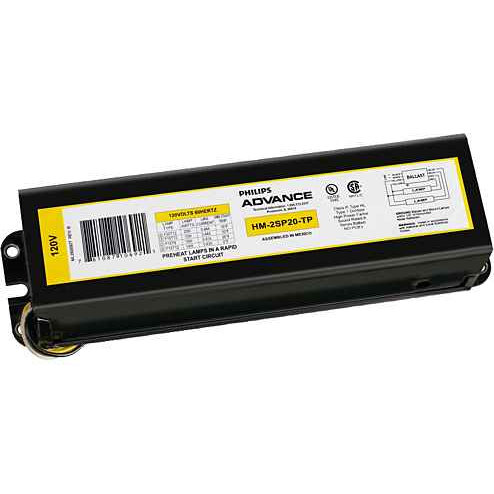 Philips Lighting 913700501071 2-Lamp F20T12 Preheat-Start Magnetic Fluorescent Ballast, 120V