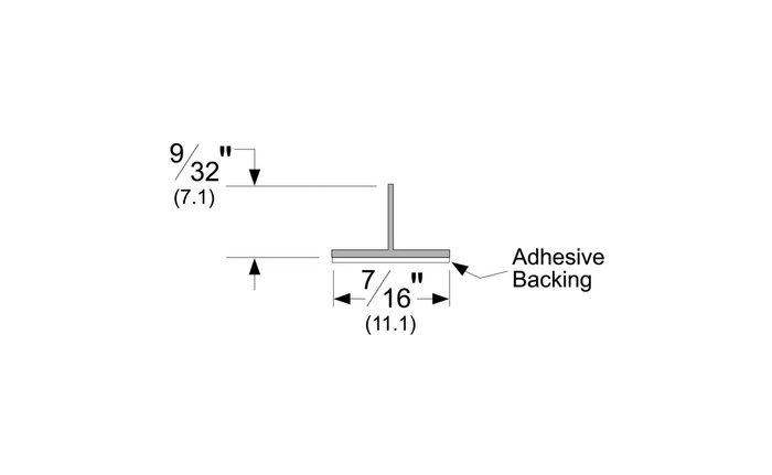 Pemko S771 Self-Adhesive Astragal Meeting Stile Seal 7/16"; x 9/32"; Fire Rated