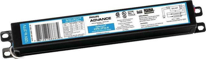 Advance IOPA3P32LWN35I ELE BALLAST (3)F32T8 120-277V IC PK